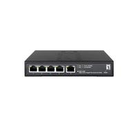 LevelOne GES-2105P Commutateur Géré L2 Gigabit Ethernet 5 ports RJ45 (4 PoE+) 10/100/1000, QoS, VLAN, 10Gbps, PoE 60W, IEEE 802.3af/at/az/u/x