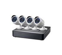 LevelOne DSK-8001 Kit Vidéo-Surveillance Fil 8 Canaux, 4 Caméras Balle BNC, HDD 6To, Vision Nocturne 30m, IP66, Android/iOS