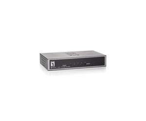 LevelOne FEU-0511 Commutateur Fast Ethernet 4x RJ45 10/100 + 1x 100BaseFX, Auto-MDI/MDI-X, Full Duplex, Boîtier Métal, 1024 MAC