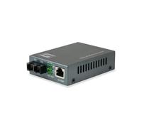 LevelOne FVT-1102 Convertisseur de média 100Base-TX vers 100Base-FX Monomode 1310nm, portée 20km, connecteur SC, 5V/1A, support IEEE 802.3u
