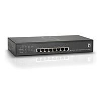 LevelOne GEP-0812W120 commutateur réseau Gigabit Ethernet (10/100/1000) Connexion Ethernet, supportant l'alimentation Via ce Port (PoE) Gris