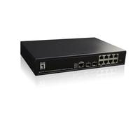LevelOne GEP-1061 Commutateur réseau Gigabit PoE 10 Ports L2 gérés par Gigabit SFP, 8 Sorties PoE, Budget de Puissance PoE 180 W