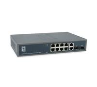 LevelOne GEP-1221 commutateur réseau Gigabit Ethernet (10/100/1000) Connexion Ethernet, supportant l'alimentation via ce port (PoE) Noir