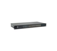 LevelOne GEP-2421W150 Commutateur Non-géré 24 Ports Gigabit Ethernet PoE 48Gbps, IEEE 802.3af/at, MAC 8000 entrées, Rackable