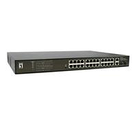 Level One - Commutateur réseau GEP-2821 - Non-géré Gigabit 10/100/1000 PoE (1 port) - 1U Noir