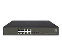 LevelOne GES-2110P commutateur réseau Géré L2 Gigabit Ethernet (10/100/1000) Connexion Ethernet, supportant l'alimentation via ce port (PoE) Noir Noir G