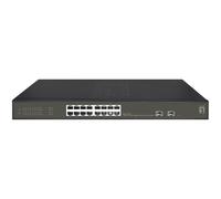 LevelOne GES-2118P commutateur réseau Géré L2 Gigabit Ethernet (10/100/1000) Connexion Ethernet, supportant l'alimentation via ce port (PoE) Noir