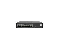 LevelOne GES-2208 Commutateur Géré L2 Gigabit Ethernet 8 ports RJ45 10/100/1000, 16Gbit/s, QoS, VLAN, Web Management, Montage Rack, Noir