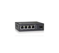LevelOne GEU-0521 Switch Gigabit Ethernet Non-Géré 4 RJ45 + 1 SFP, 1Gbps, 4K MAC, Jumbo Frames 9K, Auto MDI/MDI-X, Montage Mural/Bureau