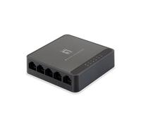 LevelOne GEU-0522 Switch 5 Ports Gigabit Ethernet 10/100/1000, 10 Gbit/s, MAC 1000, IEEE 802.3/ab/az/u, Auto MDI/MDI-X, Jumbo Frames 9000