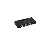 LevelOne GEU-0821 Commutateur Géré 8 Ports Gigabit Ethernet RJ-45 10/100/1000, 8000 Adresses MAC, VLAN, Jumbo Frames 9000, Montage Mural, 5V DC