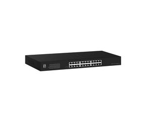 LevelOne GEU-2431 : Switch Non-Géré 24 Ports Gigabit Ethernet (10/100/1000) RJ-45, Rack 1U, MAC 8K, Auto MDI/MDI-X, IEEE 802.3/ab/u/x
