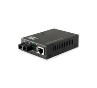 LevelOne GVT-2002 Convertisseur de média 1000Base-T vers 1000Base-LX/SX Monomode 1310nm, Distance 20km, Port SC, Gigabit Ethernet, Jumbo Frames 9000