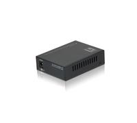 LevelOne GVT-2010 Convertisseur Media Gigabit Ethernet 10/100/1000BASE-T vers SFP, PoE+ 802.3at, Jumbo Frames 9000, VLAN, Noir