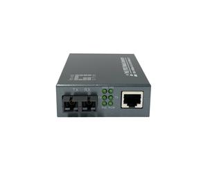 LevelOne GVT-2013 Convertisseur de Média 1000Base-T vers 1000Base-SX, SC Multimode 850nm, portée 500m, PoE 30W, Auto MDI/MDI-X, Jumbo Frames 9000