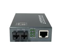 LevelOne GVT-2014 Convertisseur de médias RJ45 vers SC Gigabit PoE PSE, fibre monomode, 20 km