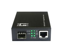 LevelOne GVT-2051 Convertisseur de Média Réseau 10GbE, 1 port RJ45 10GBase-T, 1 port SFP+, Standards IEEE 802.3, Alimentation Externe