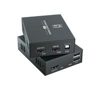 LevelOne HVE-8111 Kit Émetteur/Récepteur AV 4K UHD (3840x2160) via Cat6 (100m) HDMI 2.0, HDCP 2.2, USB 1.1, Bande Passante 18 Gbit/s