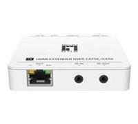 LevelOne HVE-9007 Émetteur/Récepteur AV 4K UHD (3840x2160) via Cat5e/Cat6 jusqu'à 70m, HDCP 1.4, EDID Bypass, IR Bidirectionnel