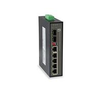 LevelOne IES-0600 Gigabit Ethernet (10/100/1000) Noir - Commutateurs réseaux (Gigabit Ethernet (10/100/1000), Full Duplex, Montage Mural)