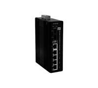 LevelOne IES-0620 - Commutateur - non géré - 4 x 10/100/1000 (PoE+) + 1 x Gigabit SFP + 1 x SFP Gigabit combiné - Montage sur rail DIN - PoE+ (126 W)