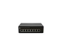 LevelOne IFS-0801 Commutateur Non-Géré 8 Ports Fast Ethernet 10/100, 1.6Gbit/s, MAC 8000 entrées, Montage Mural/DIN, -40-75°C, 12-60V
