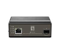 LevelOne IGC-0102 Convertisseur de Média 1000 Mbit/s, SFP, Métal Noir, IEEE 802.3/ab/u/z, -45°C à 75°C, Montage Rail DIN, 65x36x101mm