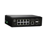 LevelOne IGP-1061 Commutateur Industriel 10 Ports L2 Géré Gigabit PoE, 802.3AT/AF/BT PoE, Rail DIN -40 °C à 75 °C