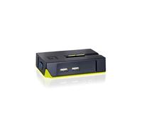 LevelOne KVM-0222 Switch KVM 2 Ports USB VGA 2048x1536 Plug & Play, Supports Windows & macOS, Câbles KVM Inclus
