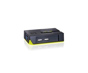LevelOne KVM-0222 Switch KVM 2 Ports USB VGA 2048x1536 Plug & Play, Supports Windows & macOS, Câbles KVM Inclus