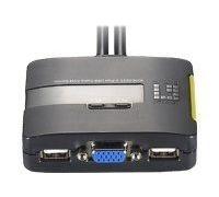 Commutateur - - KVM 2 ports USB avec audio - Level One - KVM-0223