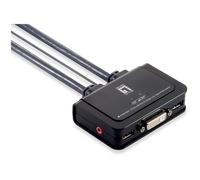 LevelOne KVM-0260 commutateur écran, clavier et souris Noir et Gris