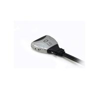 LevelOne KVM-0260 Commutateur KVM 2 Ports USB DVI-I 1920x1200 Audio avec câbles intégrés, compatible Windows, macOS, Linux, Noir/Gris