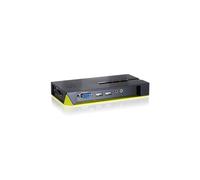 LevelOne KVM-0421 Commutateur KVM 4 Ports VGA USB 2.0, Résolution 2048x1536, Audio 3.5mm, Câbles KVM inclus, Compatible Windows/Mac