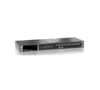 LevelOne KVM-1631 Switch KVM 16 Ports USB/PS/2 VGA 1U Montage en Rack, Résolution 1920x1440, Cascade jusqu'à 128 Ordinateurs, Support Windows/Linux/Mac