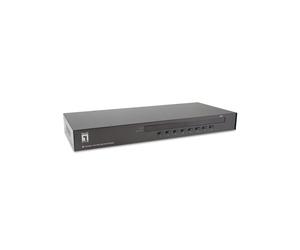 LevelOne KVM-3208 Switch KVM 8 Ports USB/PS/2 VGA 2048x1536 1U Rackable avec OSD et Support Windows, Linux, macOS - Noir