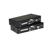 LevelOne KVM-9036 Kit Extender KVM Émetteur/Récepteur VGA/USB Cat5/5e jusqu'à 100m, Résolution 1920x1200, Ports USB 2.0, Boîtier Métal, OSD, CE/FCC/UKCA/WEEE