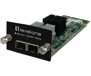 LevelOne MDU-0211 module de commutation réseau 10 Gigabit Ethernet - Modules de commutation réseau (10 Gigabit Ethernet, SFP+, GTL-2881 GTL-2882 GTL-2891, 61 mm, 168 mm, 39 mm)
