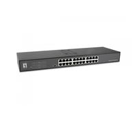 LevelOne Switch 24x GE GEU-2431 19" Rack Mount Kit Gigabit Ethernet (10/100/1000) 1U Noir