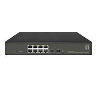 LevelOne Switch 8x GE GES-2110P 2xGSFP 19" 130W 8xPoE+