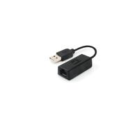 LevelOne USB-0301 Adaptateur Réseau USB 2.0 vers Ethernet 10/100 Mbps, RJ-45, Support IPv4/IPv6, Compatible Windows/macOS, Noir, 48x21x14.7mm