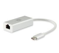 LevelOne USB-0402 Ethernet 1000 Mbit/s - Cartes réseau (Avec fil, USB Type-C, Ethernet, 1000 Mbit/s, Argent, Blanc)