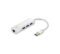 LevelOne USB-0503 Adaptateur USB 3.2 Gen 1 vers Gigabit Ethernet + Hub 3 Ports USB-A 10/100/1000BaseT(X) Compatible Windows/macOS