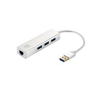 LevelOne USB-0503 - Concentrateur (hub) - 3 x SuperSpeed USB 3.0 + 1 x 10/100/1000 - de bureau