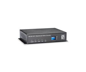 LevelOne VDS-1201 Convertisseur Media Réseau 100Mbit/s, IEEE 802.3/3u, RJ45/RJ11, Distance 300m, Alimentation 12V, Noir, 120x90x28mm