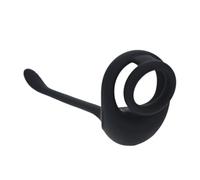 Levelz by Shots Levelz Anneau pénien en silicone à double moteur avec stimulateur de prostate Noir