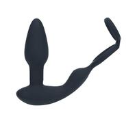 Levelz by Shots - Levelz - Stimulateur de prostate en silicone avec double télécommande vibrante et perles rotatives avec anneau pénien et boule - Noir