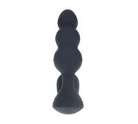 Levelz by Shots Levelz Stimulateur de prostate en silicone liquide vibrant avec télécommande à double moteur Noir