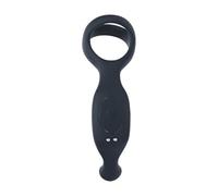 Levelz by Shots Levelz Stimulateur vibrant de prostate en silicone avec anneau pénien Tri O Noir