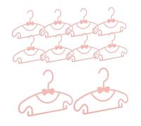 Levemolo 10Pièces Cintres pour Vêtements Garçon Fille Plastique Cintres Antidérapants pour Garçon Fille et Nourrissons Idéals pour Garde-Robe et Rangement Couleur Rose